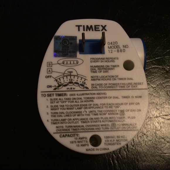 Programmable Timer from Timex Model 12-880 - Picture 3 of 3